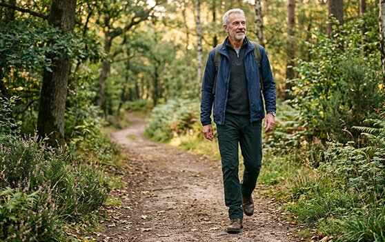 Person feeling relief and improved wellbeing from natural blood sugar support